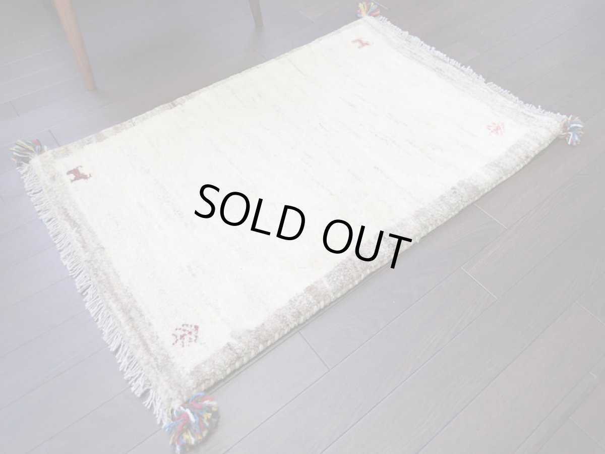 画像2: 玄関マットサイズギャッベ_C109_Gabbeh_89x59 (2)