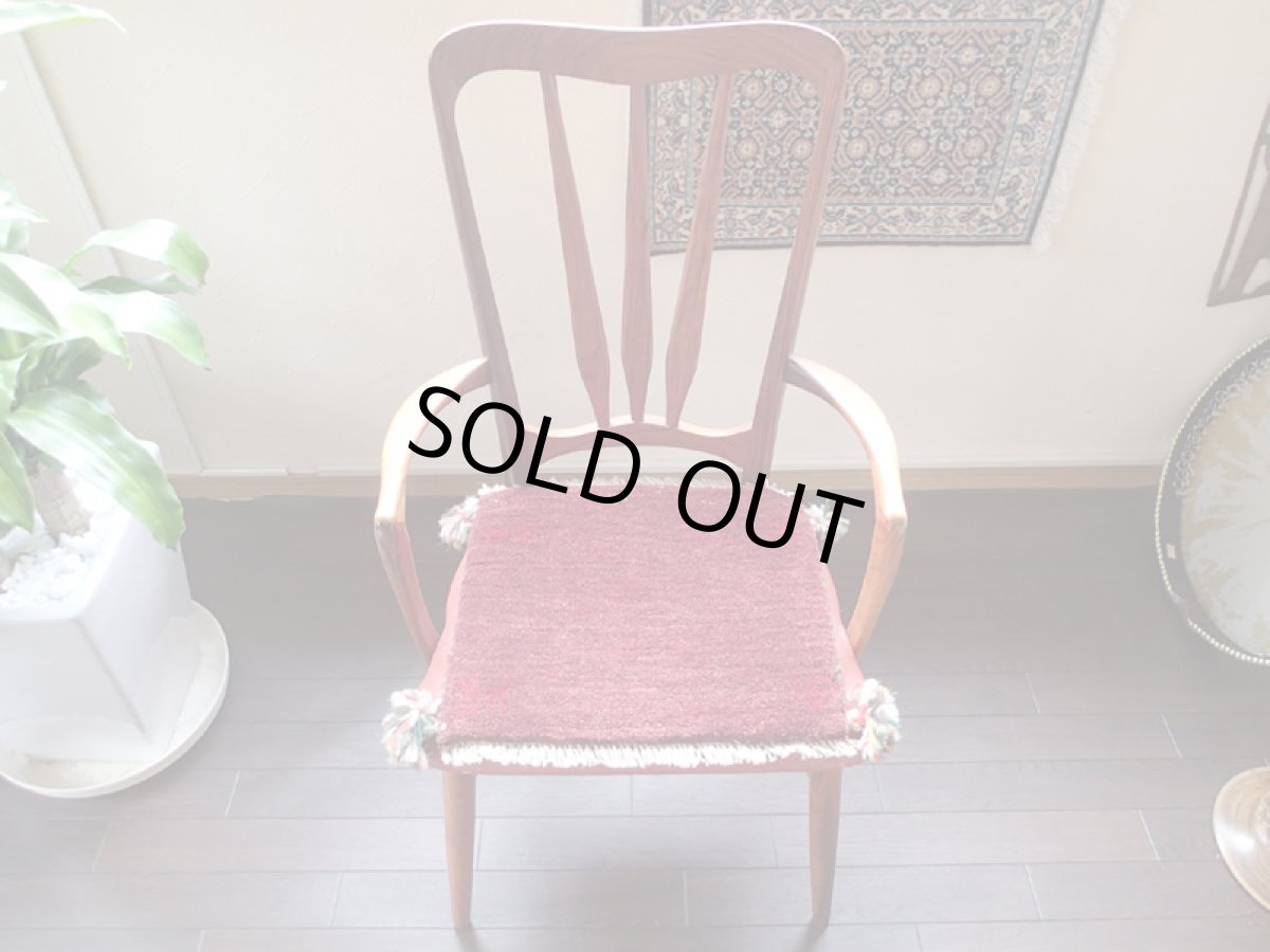 画像3: 手織りペルシャミニギャッベC2座布団サイズ35×40ハンドメイドラグ (3)