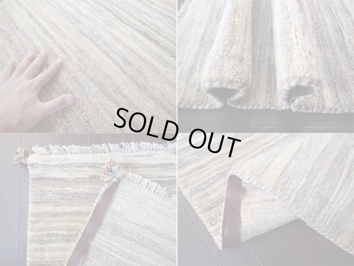 画像4: 手織りペルシャギャッベC120アクセントラグサイズ118×79ハンドメイドラグ (4)