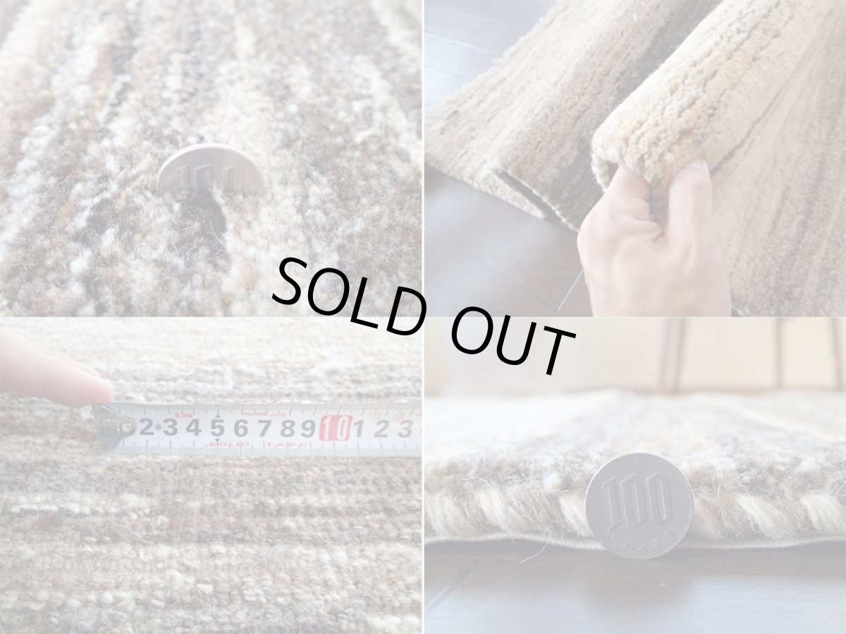 画像5: 手織りペルシャギャッベC125アクセントラグサイズ115×84ハンドメイドラグ (5)