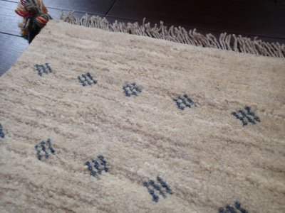 画像2: 手織りペルシャミニギャッベE73座布団サイズ37×40ハンドメイドラグ