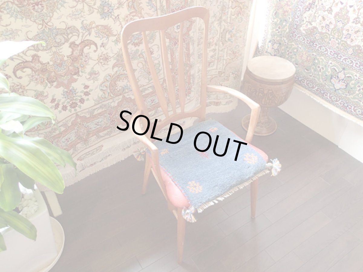 画像3: 手織りペルシャミニギャッベE79座布団サイズ39×38ハンドメイドラグ (3)