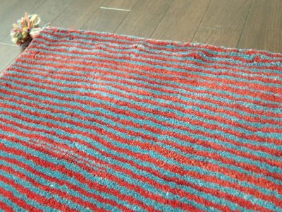画像2: 手織りペルシャギャッベE91アクセントラグサイズ139×109ハンドメイドラグ