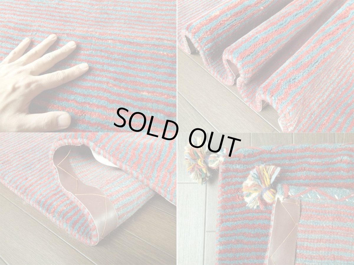 画像4: 手織りペルシャギャッベE91アクセントラグサイズ139×109ハンドメイドラグ (4)