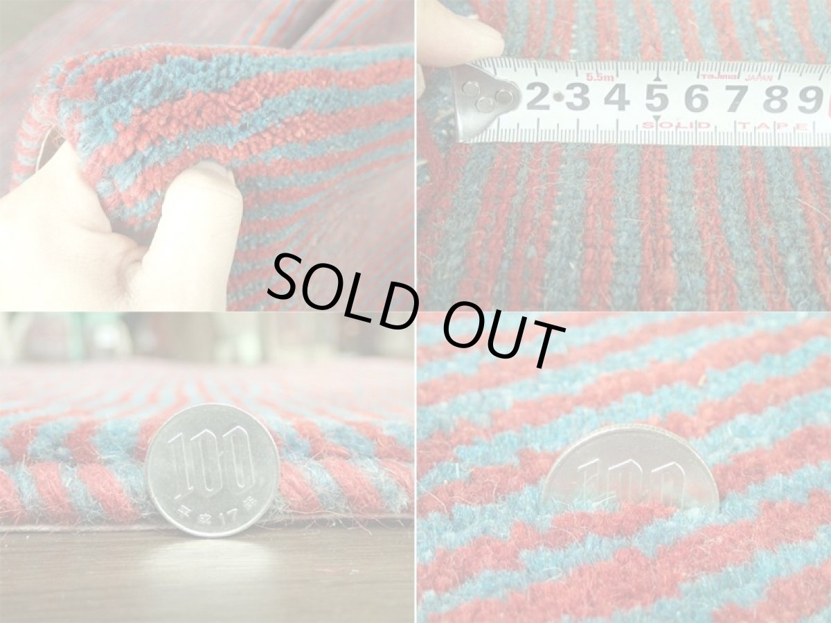 画像5: 手織りペルシャギャッベE91アクセントラグサイズ139×109ハンドメイドラグ (5)