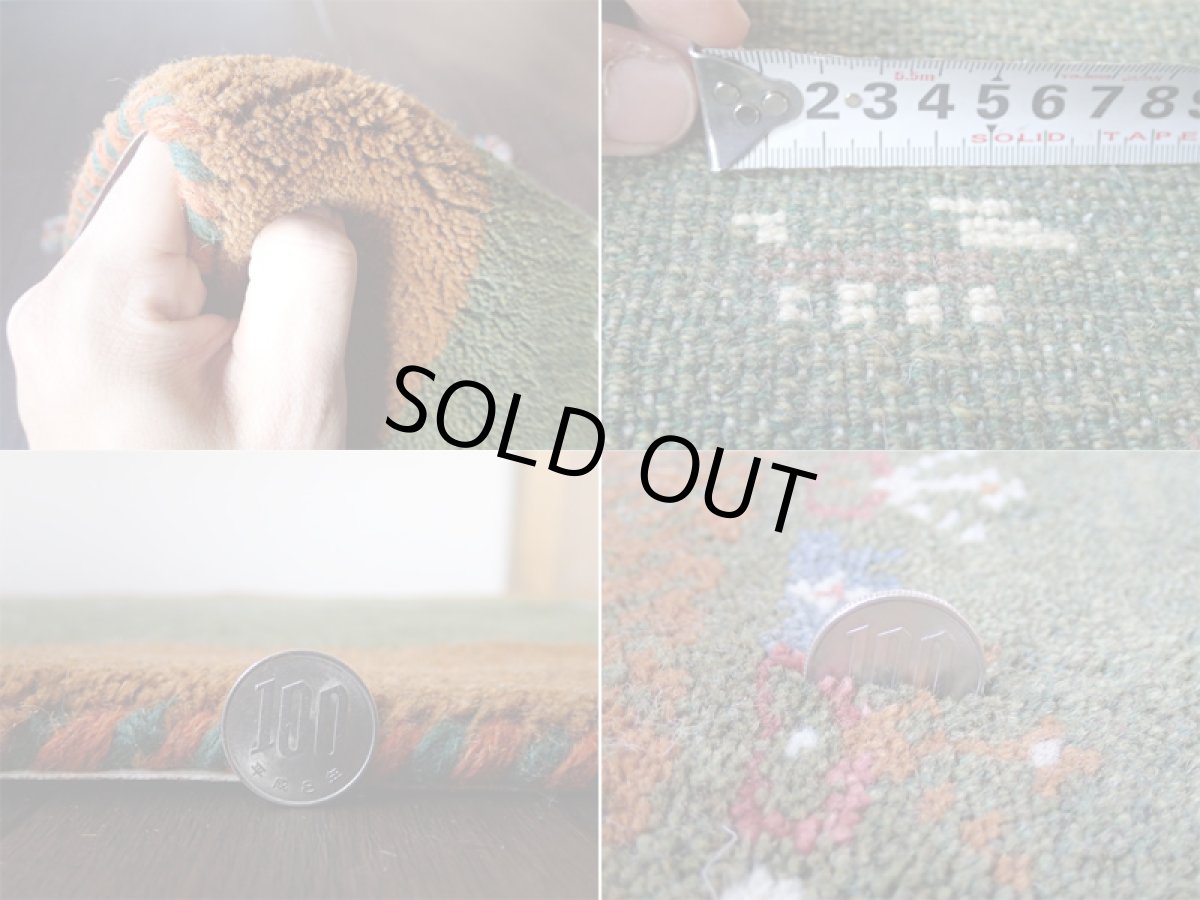 画像5: 手織りペルシャギャッベE102玄関マットサイズ91x57ハンドメイドラグ (5)