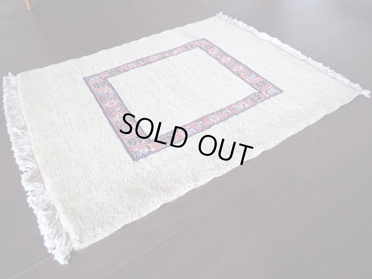 画像2: 手織りペルシャギャッベC60玄関マットサイズ82x64ハンドメイドラグ (2)