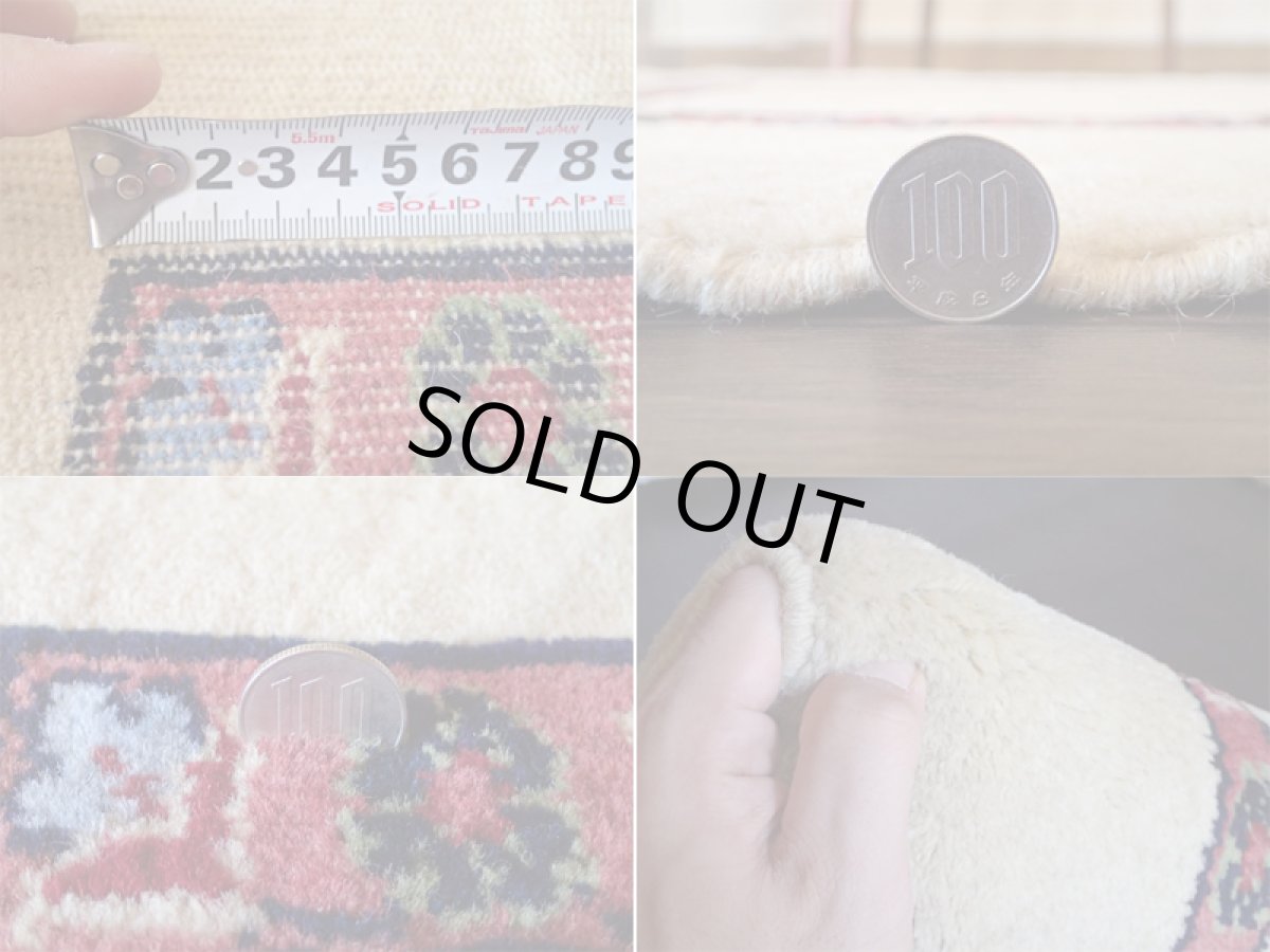 画像5: 手織りペルシャギャッベC60玄関マットサイズ82x64ハンドメイドラグ (5)