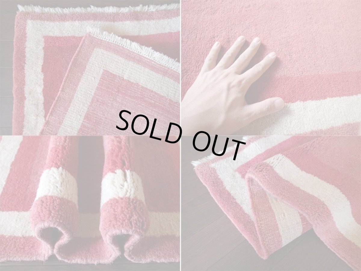 画像4: 手織りペルシャギャッベC64玄関マットサイズ90x60ハンドメイドラグ (4)