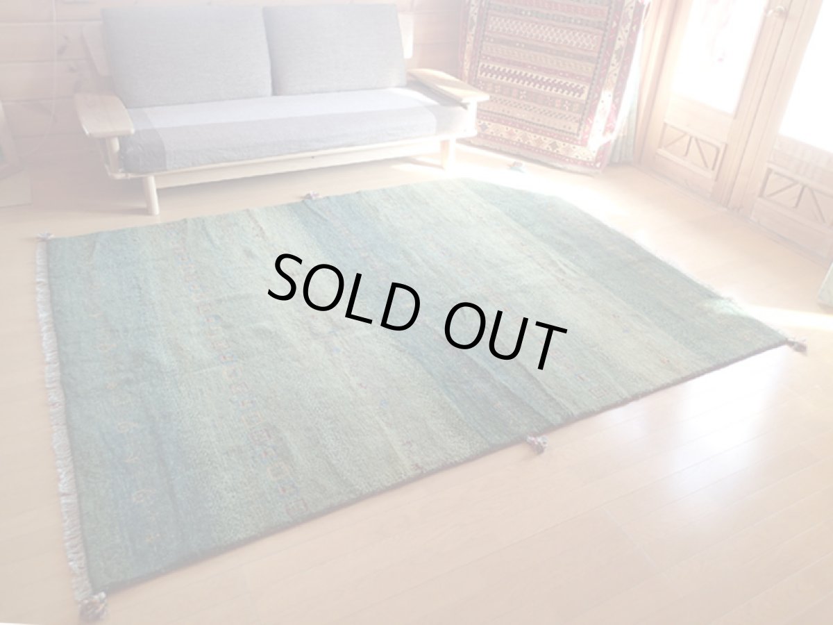 画像2: 手織りペルシャギャッベF12リビングラグサイズ240×180ハンドメイドラグ (2)