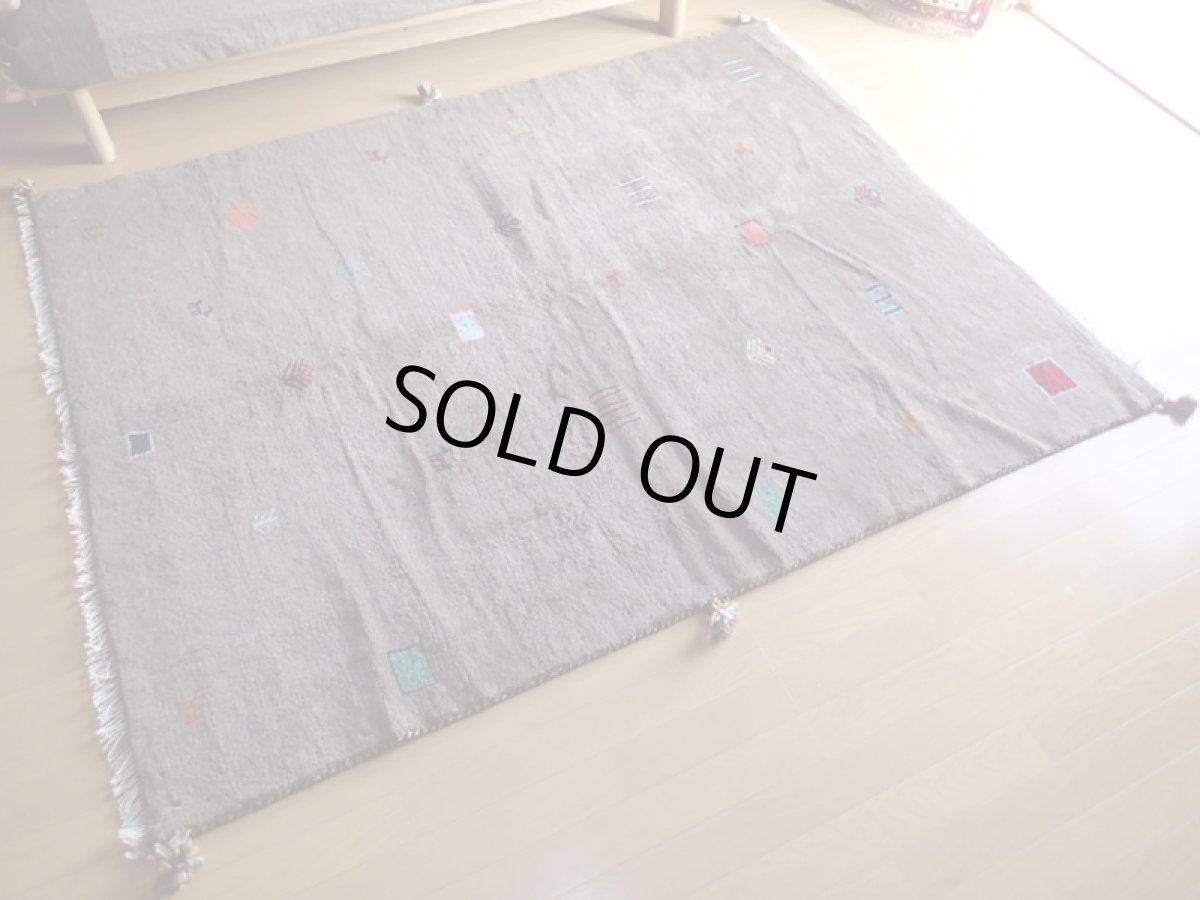 画像2: 手織りペルシャギャッベF13リビングラグサイズ198×153ハンドメイドラグ (2)