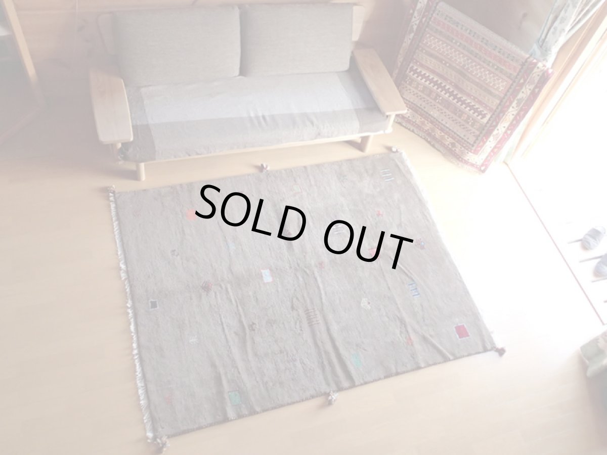 画像3: 手織りペルシャギャッベF13リビングラグサイズ198×153ハンドメイドラグ (3)