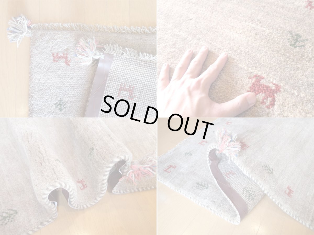 画像4: 手織りペルシャギャッベF18リビングラグサイズ205×145ハンドメイドラグ (4)