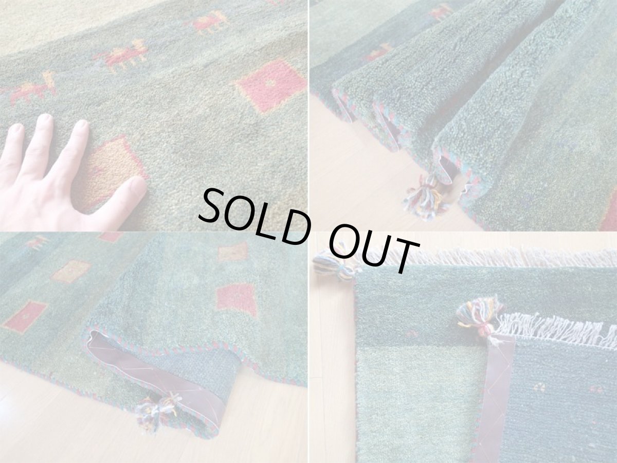 画像4: 手織りペルシャギャッベF15リビングラグサイズ240×180ハンドメイドラグ (4)