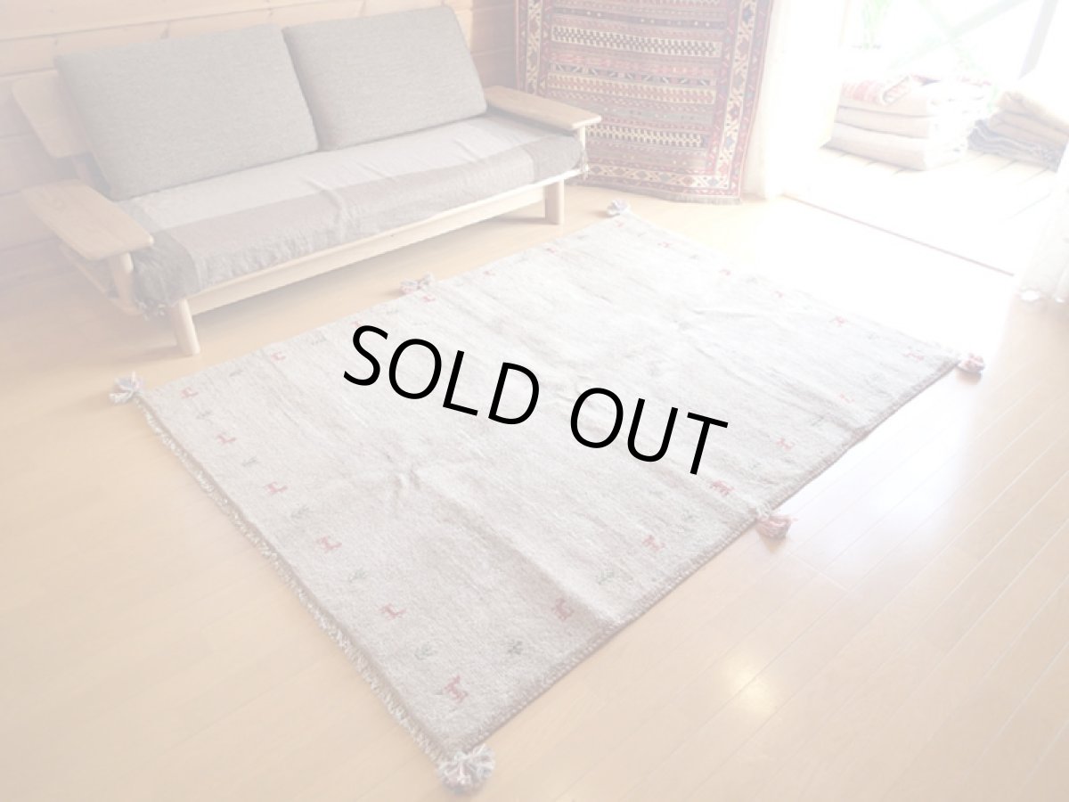 画像2: 手織りペルシャギャッベF18リビングラグサイズ205×145ハンドメイドラグ (2)