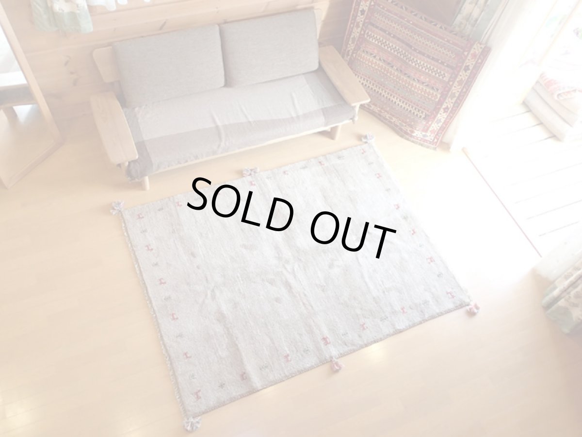 画像3: 手織りペルシャギャッベF18リビングラグサイズ205×145ハンドメイドラグ (3)