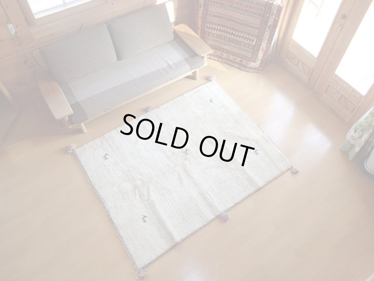 画像3: 手織りペルシャギャッベF19リビングラグサイズ191×147ハンドメイドラグ (3)