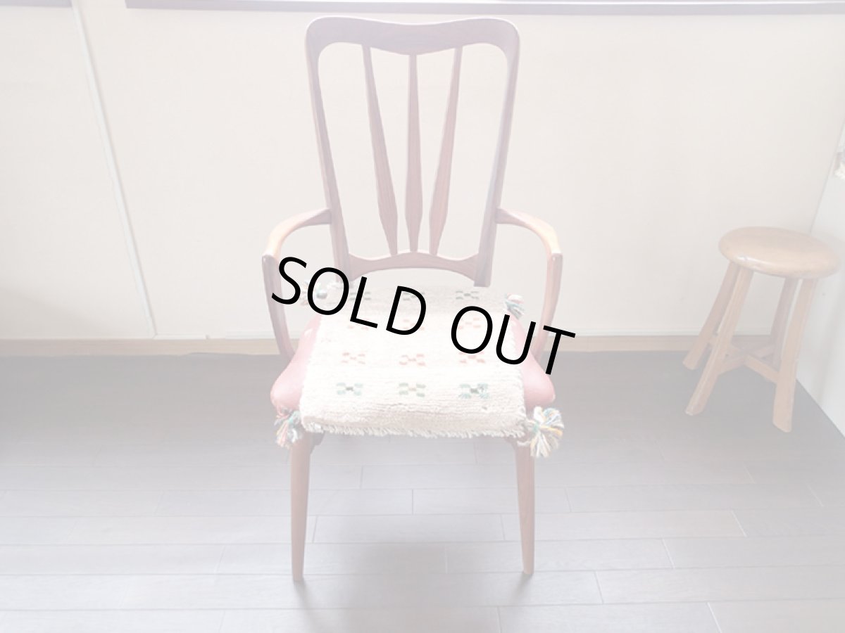 画像3: 手織り ペルシャ ミニ ギャッベ 座布団 サイズ 41 × 36 G73 ハンドメイド ラグ クッション 天然 ウール ギャベ n-g73-041036a02 (3)