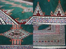 画像4: トルクメン ペルシャ 絨毯 アクセント サイズ 125 × 88 E34 トライバル ラグ 天然 ウール じゅうたん 敷物 マット カーペット (4)