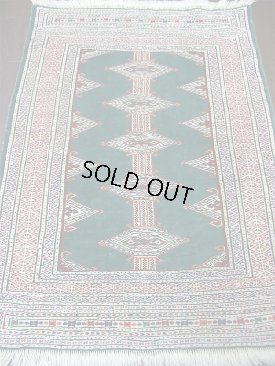 画像2: トルクメン ペルシャ 絨毯 アクセント サイズ 125 × 88 E34 トライバル ラグ 天然 ウール じゅうたん 敷物 マット カーペット (2)