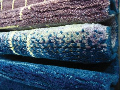 画像2: ペルシャ ギャッベ リビング サイズ 203 x 162 cm F174 ハンドメイド 天然 ウール 手織り ラグ 絨毯 カーペット グラデーション 緑 青 紫