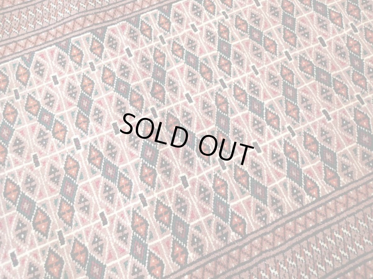 画像4: 新品 トルクメン ペルシャ 絨毯 アクセント サイズ 121 x 76 cm 201 トライバル ラグ 天然 ウール 敷物 マット カーペット エンジ 赤 茶 (4)