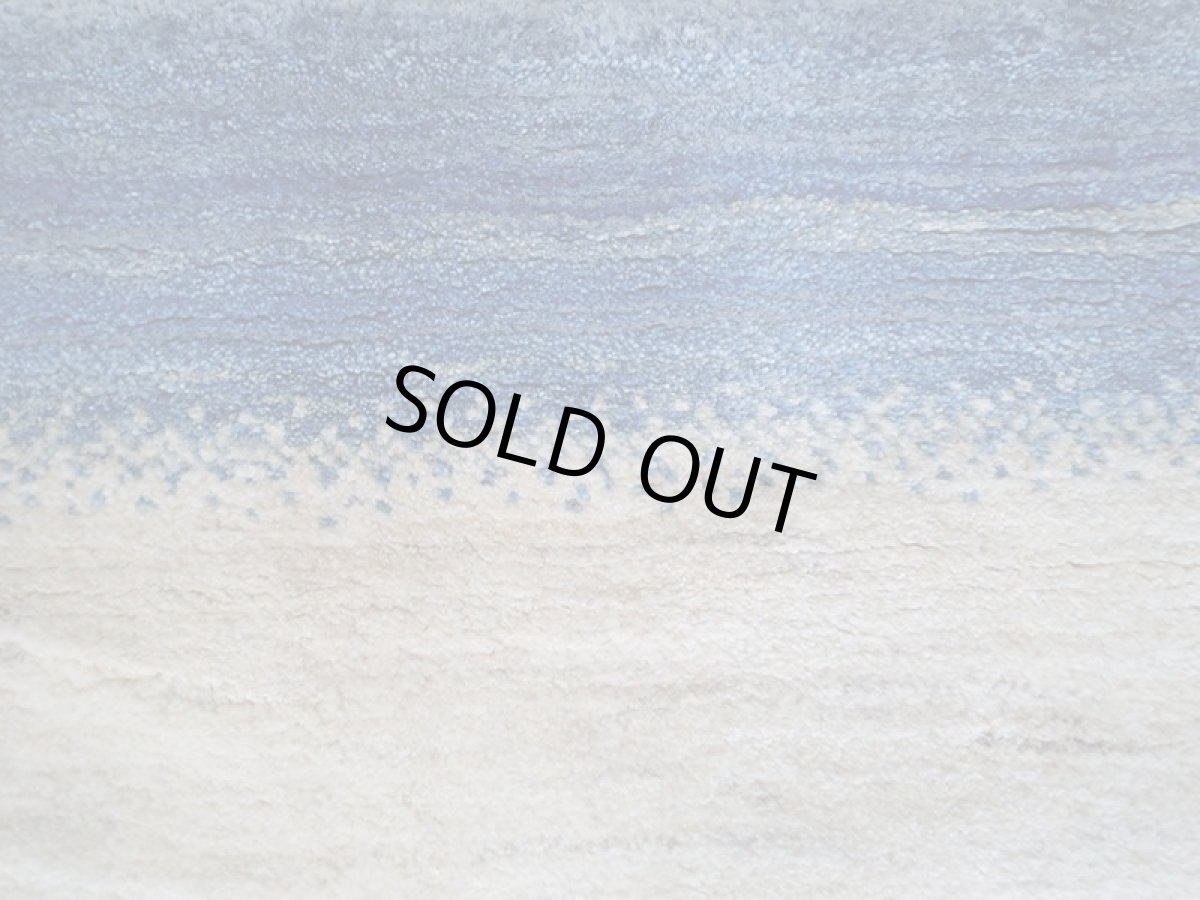 画像7: ペルシャ ギャッベ リビング サイズ 211 x 155 cm F156 ハンドメイド ギャベ 天然 ウール 手織り ラグ マット 絨毯 カーペット ナチュラル クリーム 青 藍 木 柄 (7)