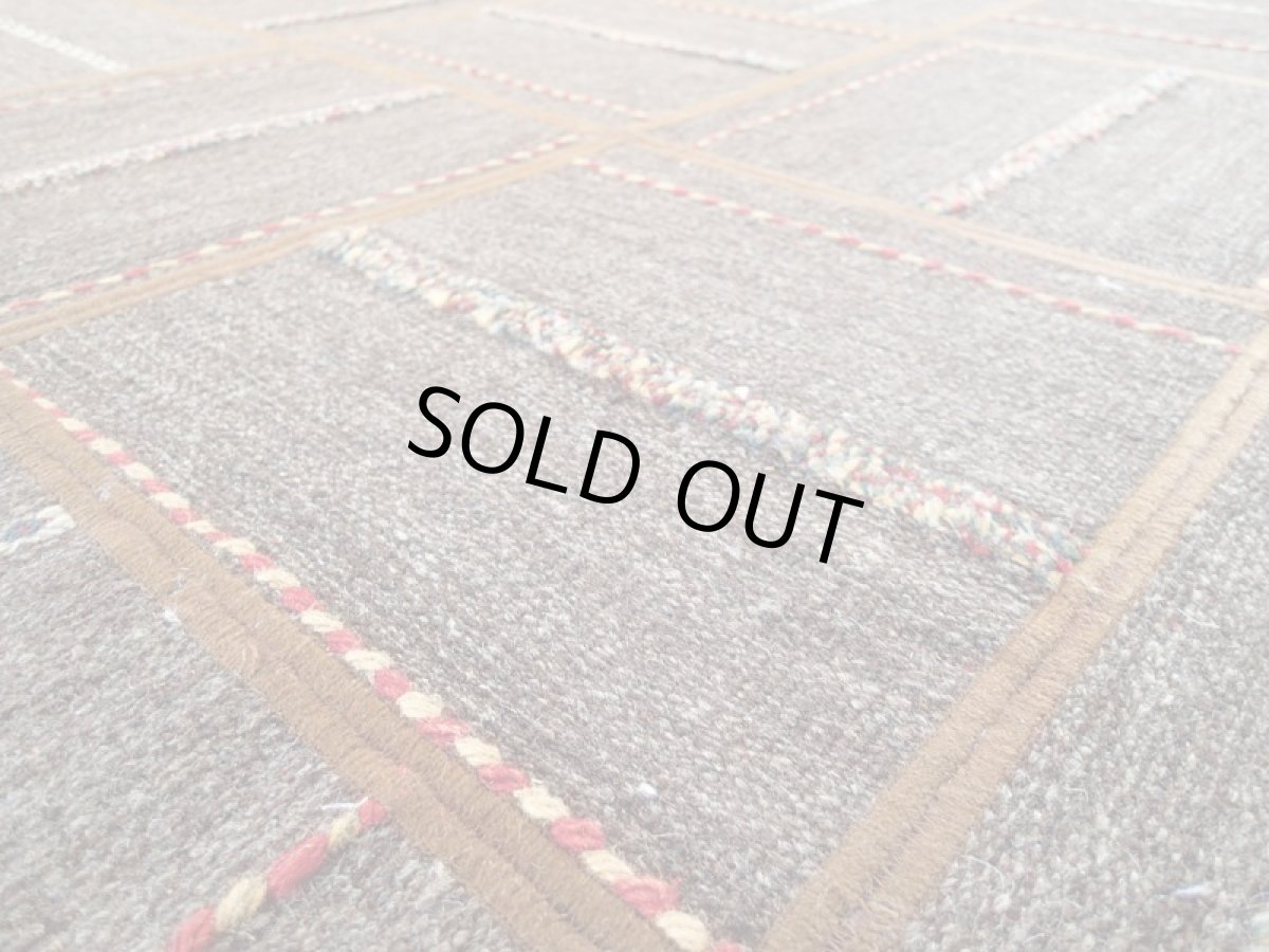 画像6: ペルシャ 絨毯 ギャッベ キリム ジャジーム パッチワーク リビング ルーム ラグ サイズ 252 × 166 cm 5458 天然 ウール 敷物 マット カーペット 赤  茶 (6)