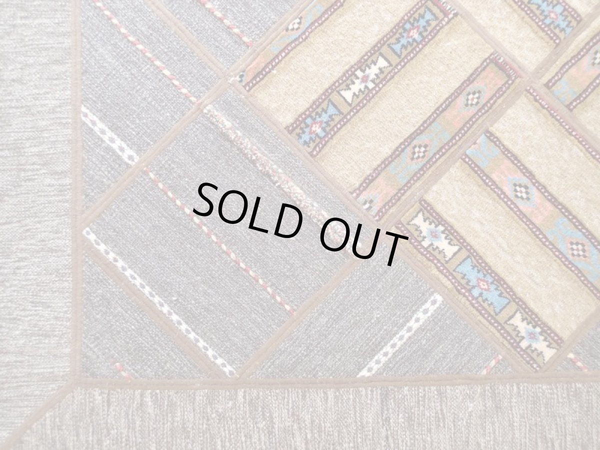 画像5: 新品 ペルシャ 絨毯 ギャッベ キリム ジャジーム パッチワーク リビング ルーム ラグ サイズ 249 x 165 cm No.5446 天然 ウール 敷物 マット カーペット 茶 からし色 n-5446-249165sa002 (5)