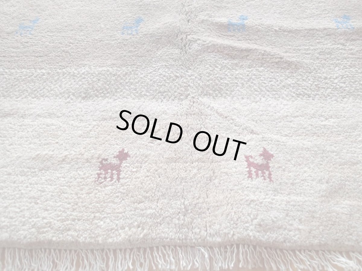 画像6: ペルシャ ギャッベ リビング サイズ ラグ 200 x 150 cm F20 ハンドメイド ギャベ 天然 ウール 手織り 絨毯 カーペット ナチュラル クリーム 灰 シンプル 動物 柄 (6)