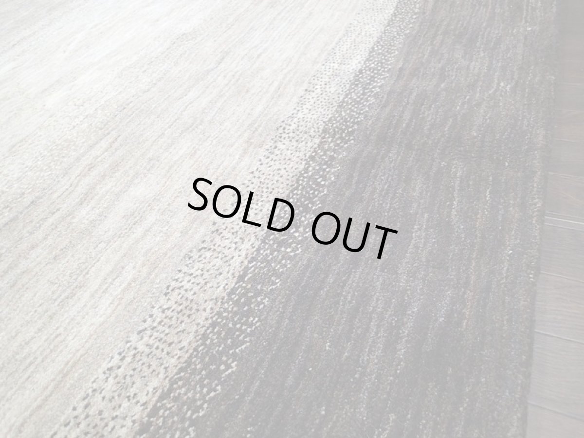 画像7: ペルシャ ギャッベ リビング 2m サイズ ラグ 200 x 149 cm 14 ハンドメイド ギャベ 天然 ウール 手織り 絨毯 カーペット ナチュラル 灰 茶 クリーム シンプル グラデーション (7)