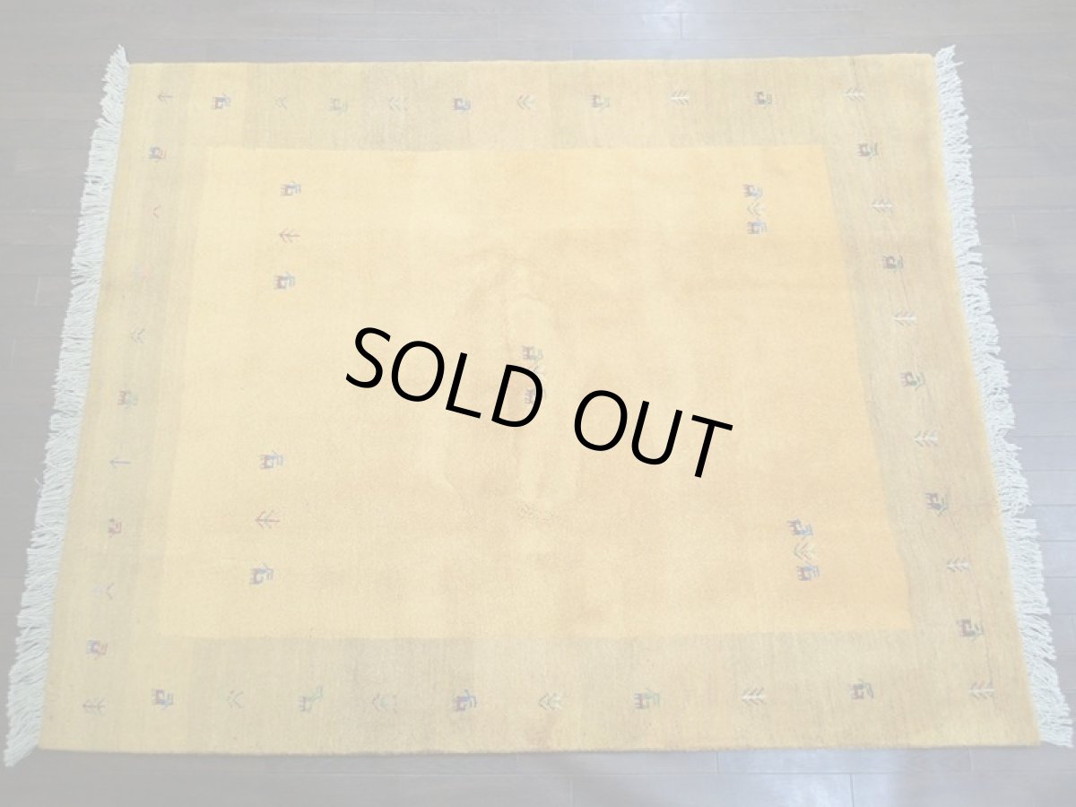 画像2: ペルシャ ギャッベ リビング 2m サイズ ラグ 200 158 15 ハンドメイド ギャベ 天然 ウール 手織り 絨毯 カーペット (2)