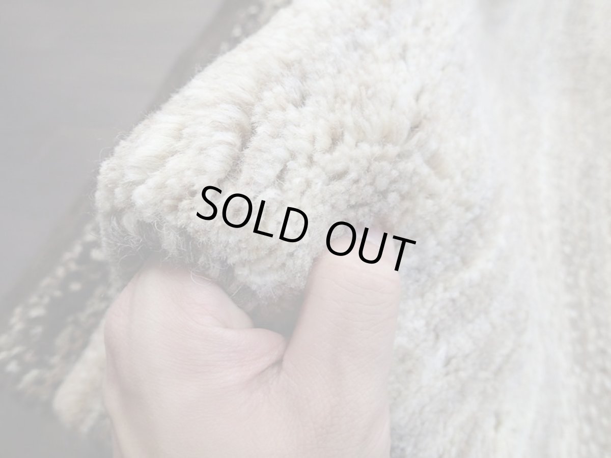 画像8: ペルシャ ギャッベ リビング 2m サイズ ラグ 200 x 149 cm 14 ハンドメイド ギャベ 天然 ウール 手織り 絨毯 カーペット ナチュラル 灰 茶 クリーム シンプル グラデーション (8)