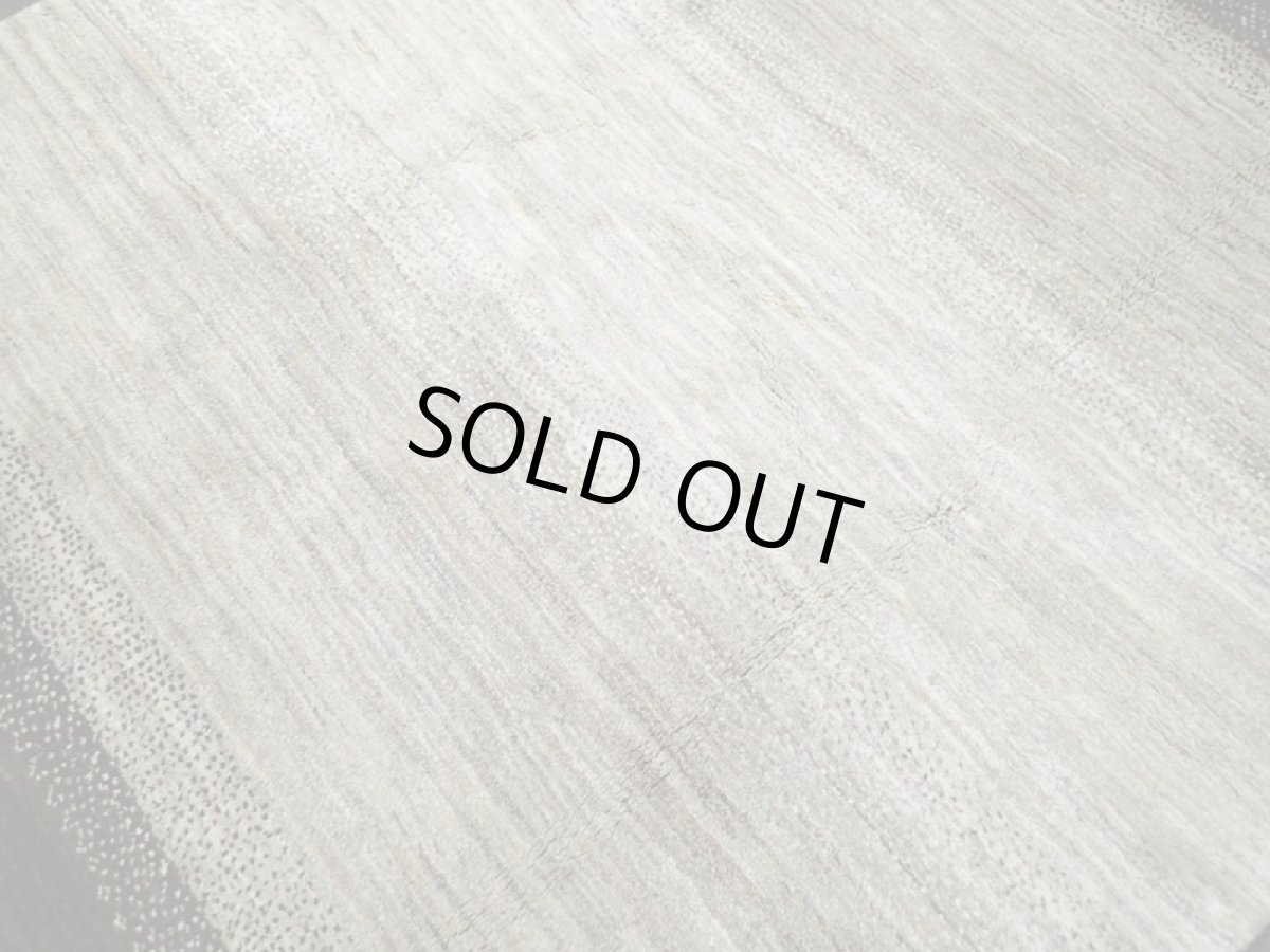 画像6: ペルシャ ギャッベ リビング 2m サイズ ラグ 200 x 149 cm 14 ハンドメイド ギャベ 天然 ウール 手織り 絨毯 カーペット ナチュラル 灰 茶 クリーム シンプル グラデーション (6)