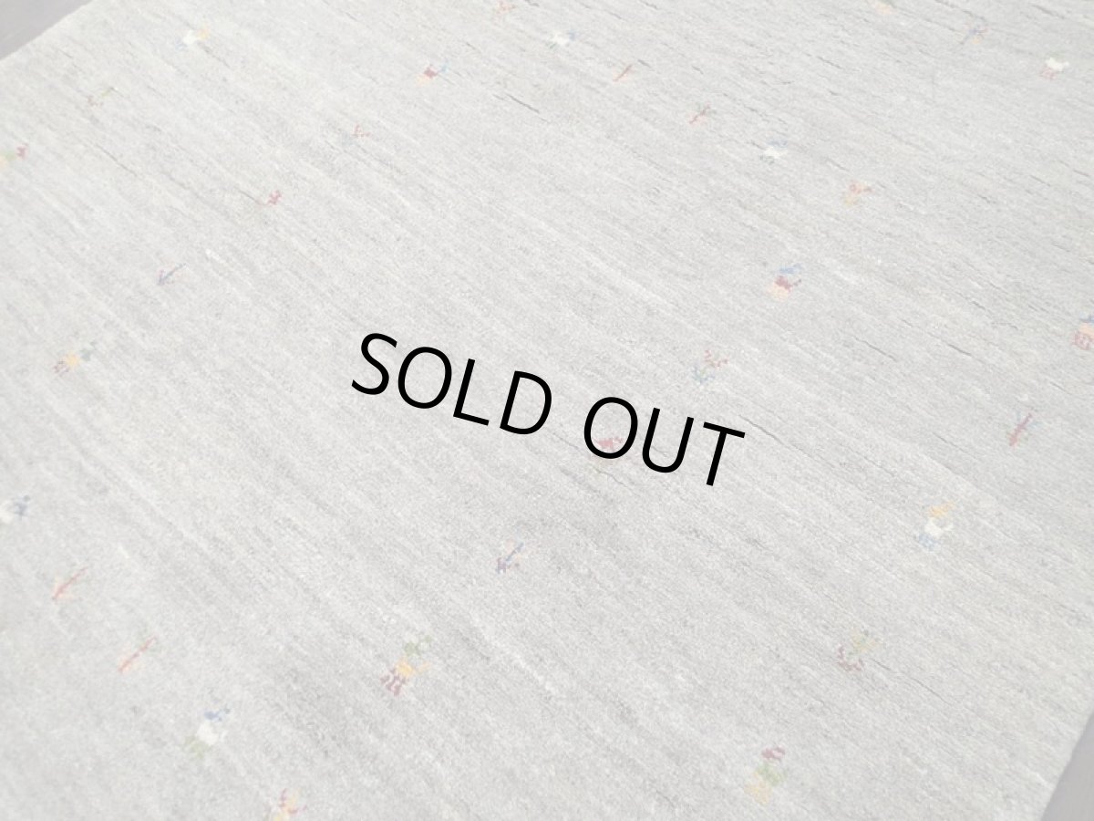 画像6: ペルシャ ギャッベ リビング 2m サイズ ラグ 200 x 158 cm 15 ハンドメイド ギャベ 天然 ウール 手織り 絨毯 カーペット ナチュラル 灰 グレー シンプル 動物 柄 (6)