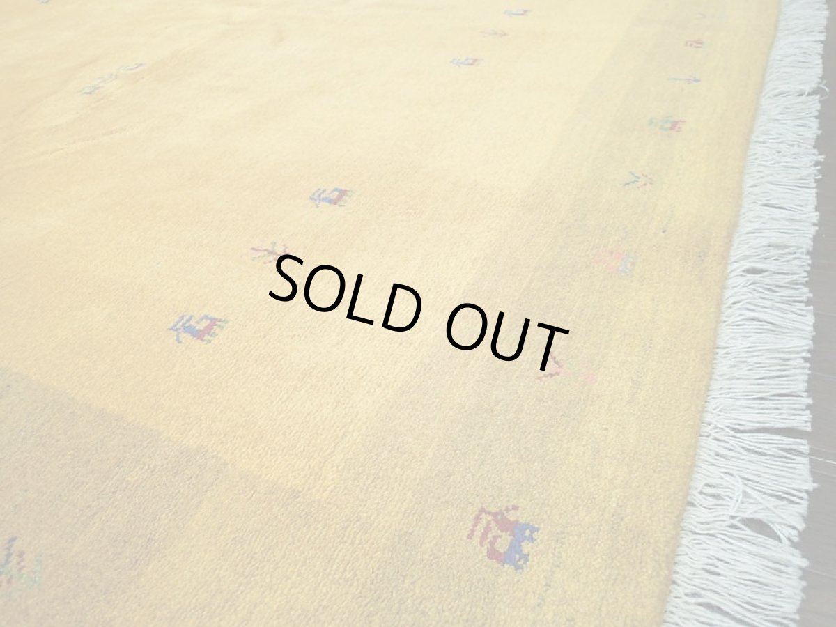 画像6: ペルシャ ギャッベ リビング 2m サイズ ラグ 200 158 15 ハンドメイド ギャベ 天然 ウール 手織り 絨毯 カーペット (6)