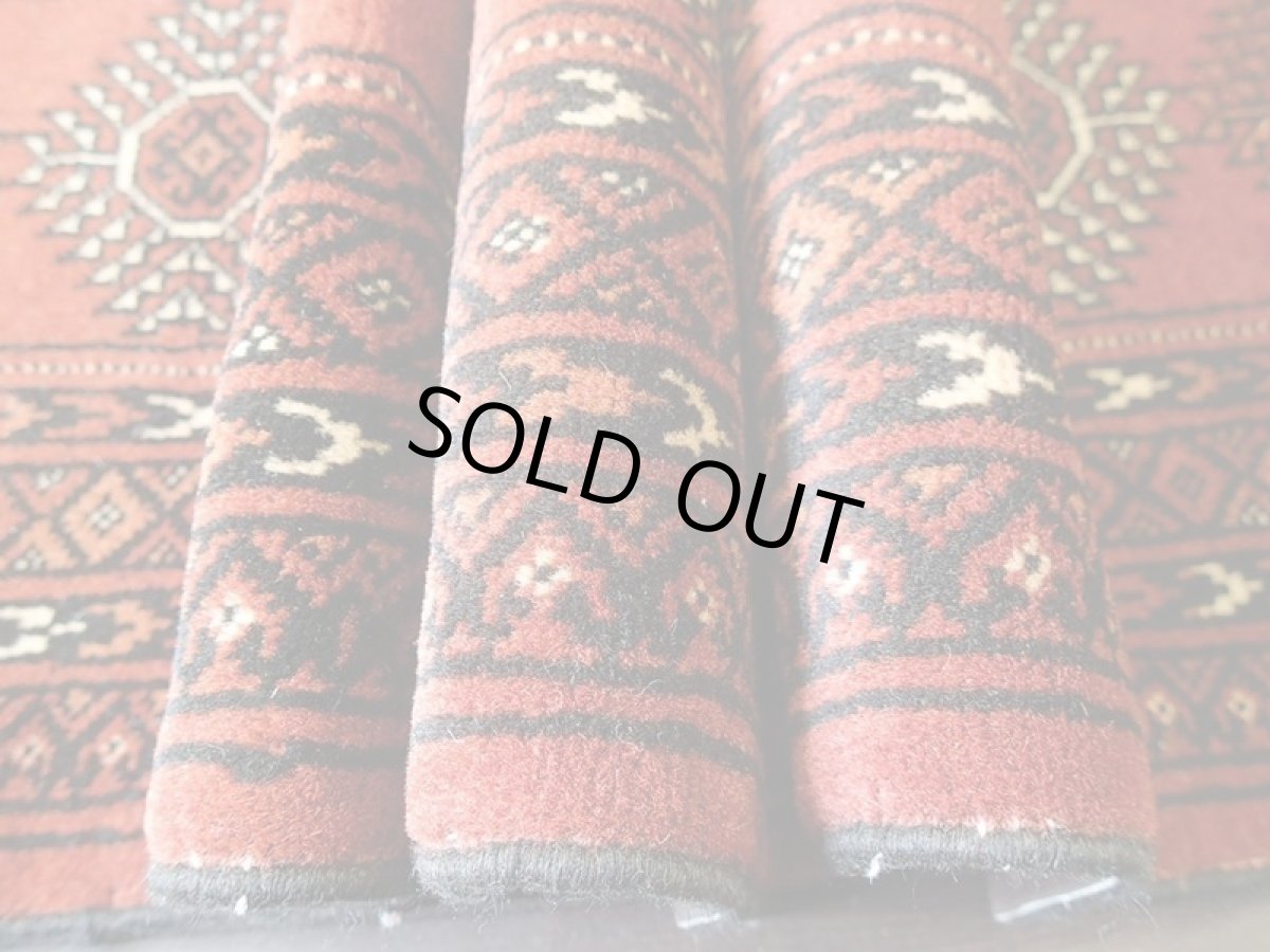 画像13: 新品 ペルシャ 絨毯 トルクメン 2.8m リビング ダイニング サイズ 285 x 215 cm 31 トライバル ラグ 天然 ウール 敷物 マット カーペット エンジ 赤 茶 クリーム 民族 柄 大判 (13)