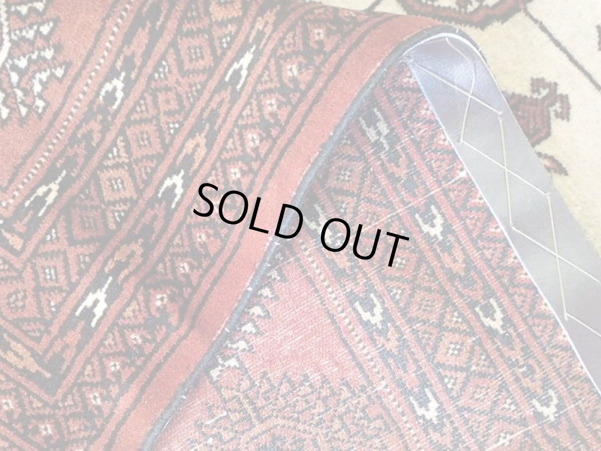 画像12: 新品 ペルシャ 絨毯 トルクメン 2.8m リビング ダイニング サイズ 285 x 215 cm 31 トライバル ラグ 天然 ウール 敷物 マット カーペット エンジ 赤 茶 クリーム 民族 柄 大判 (12)