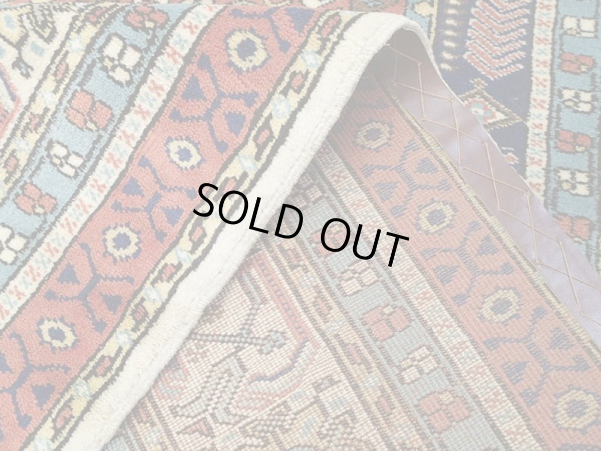 画像9: ペルシャ 絨毯 アルデビル 2.7m リビング ダイニング サイズ 270 x 209 cm 26 トライバル ラグ 天然 ウール 敷物 マット カーペット ナチュラル クリーム 茶 水 空色 カラフル 民族 柄 大判 (9)