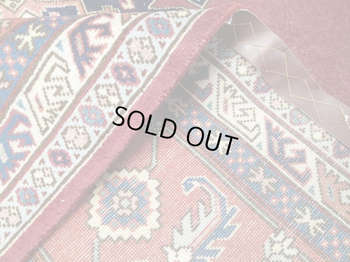 画像9: ペルシャ 絨毯 アルデビル 3m リビング ダイニング サイズ 298 x 203 cm 25 トライバル ラグ 天然 ウール 敷物 マット カーペット ワインレッド 紫 赤 民族 柄 大判 (9)