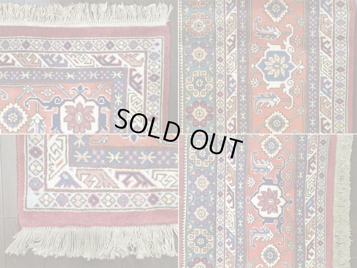 画像11: ペルシャ 絨毯 アルデビル 3m リビング ダイニング サイズ 298 x 203 cm 25 トライバル ラグ 天然 ウール 敷物 マット カーペット ワインレッド 紫 赤 民族 柄 大判 (11)