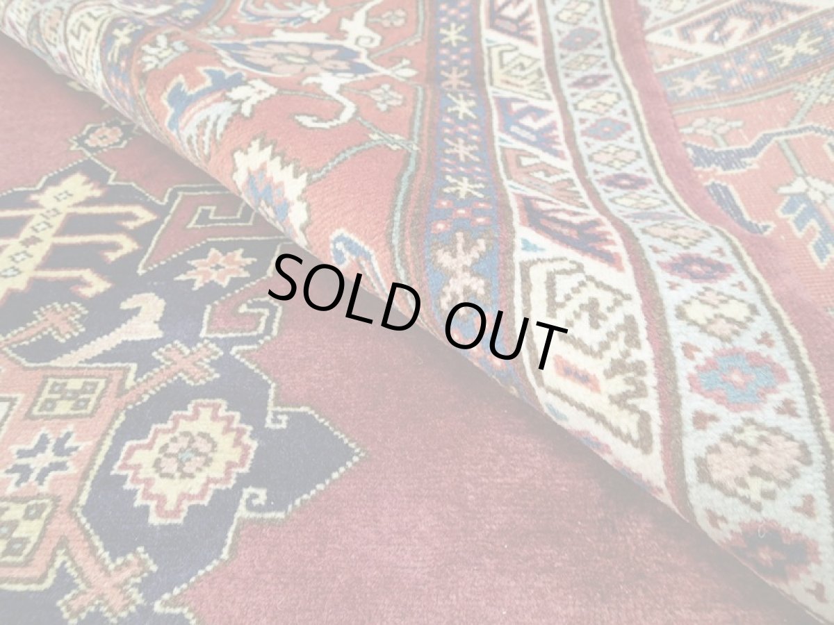 画像8: ペルシャ 絨毯 アルデビル 3m リビング ダイニング サイズ 298 x 203 cm 25 トライバル ラグ 天然 ウール 敷物 マット カーペット ワインレッド 紫 赤 民族 柄 大判 (8)