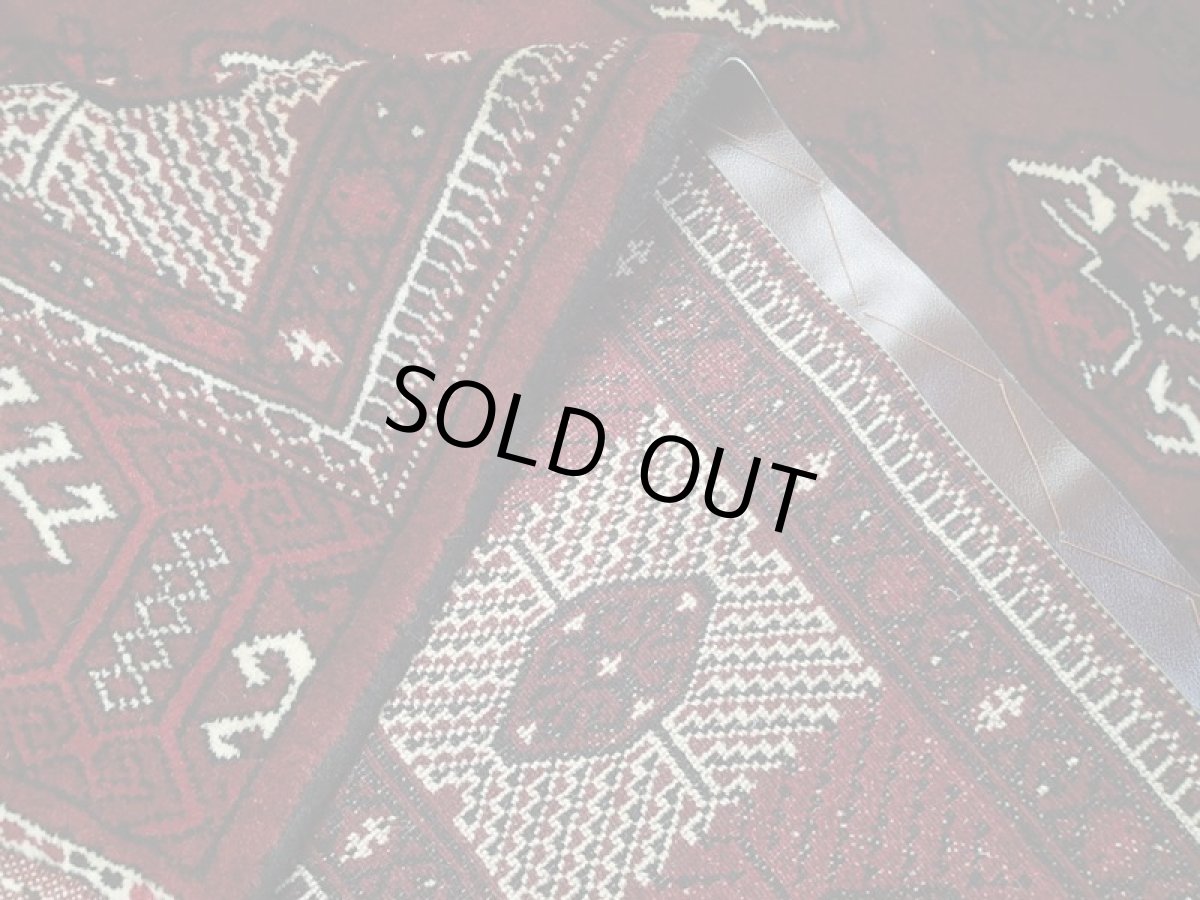 画像9: ペルシャ 絨毯 トルクメン 2.9m リビング ダイニング サイズ 290 x 202 cm B114 トライバル ラグ 天然 ウール 敷物 マット カーペット ワインレッド エンジ 赤 民族 柄 大判 (9)