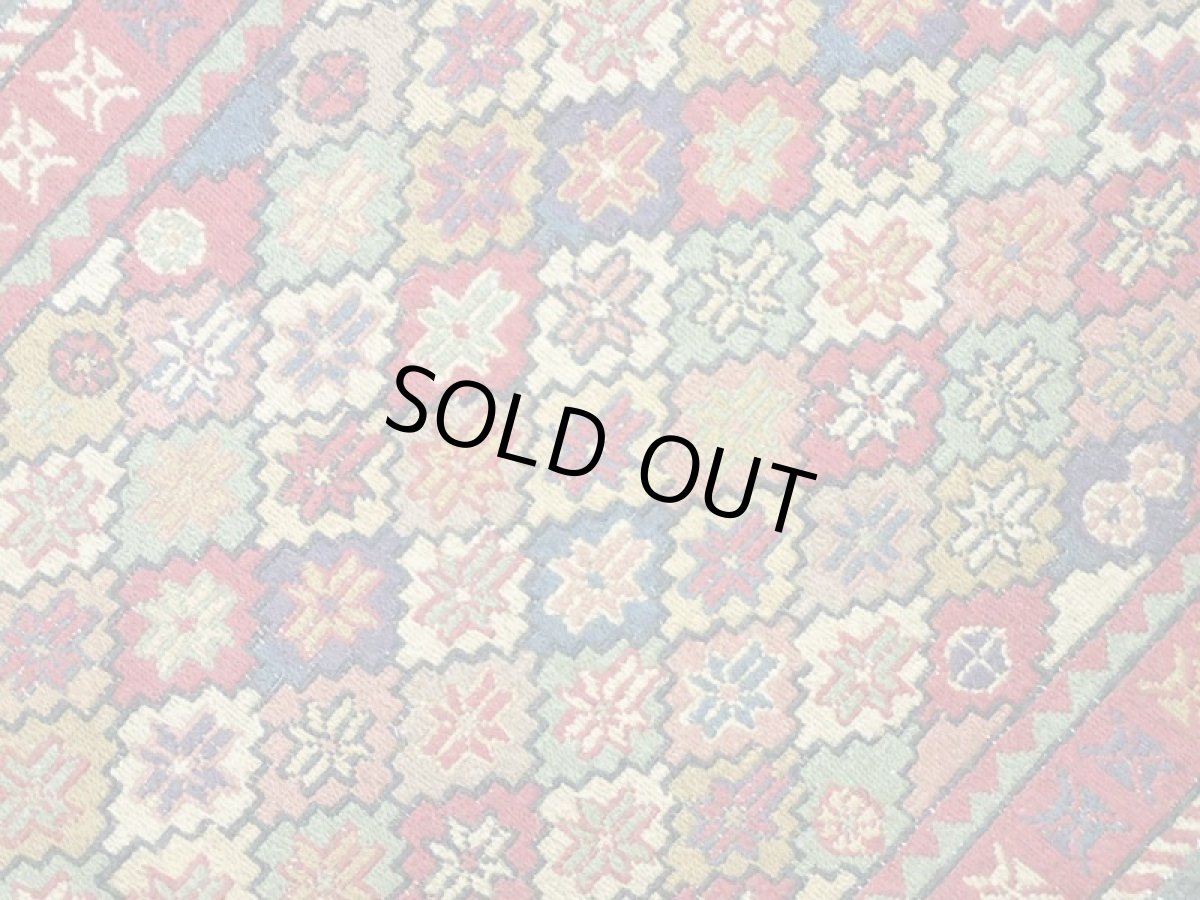 画像5: ペルシャ キリム グーチャン 1m 玄関 マット サイズ 100 x 52 cm 137 スマック 手織り トライバル ラグ 天然 ウール マット 絨毯 カーペット カラフル 花 柄 (5)