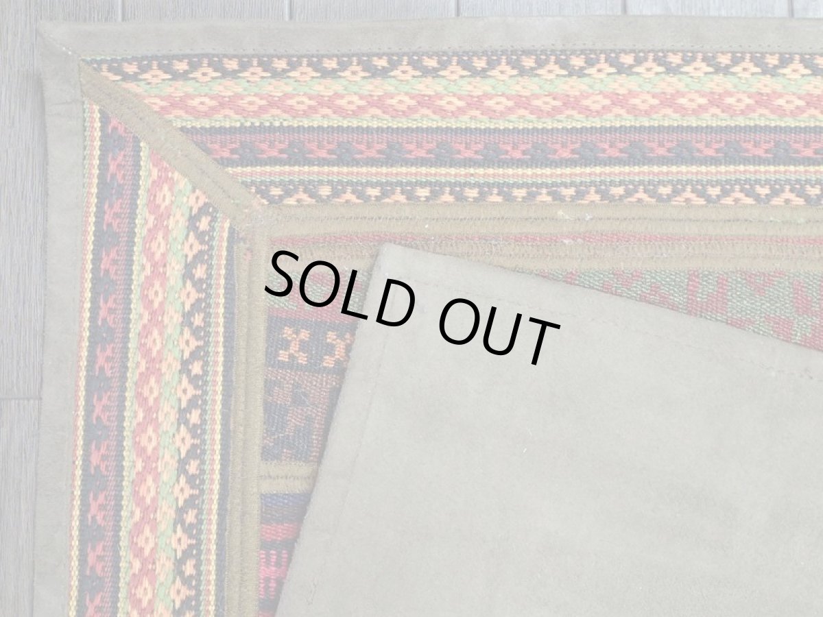 画像10: ペルシャ キリム ジャジム パッチワーク ラグ 縦1.2m アクセント サイズ 123 x 85 cm No.5485 平織り 天然 ウール 絨毯 敷物 マット カーペット 茶 赤 黄 カラフル マルチカラー  縞 模様 n-5485-123085sa08 (10)