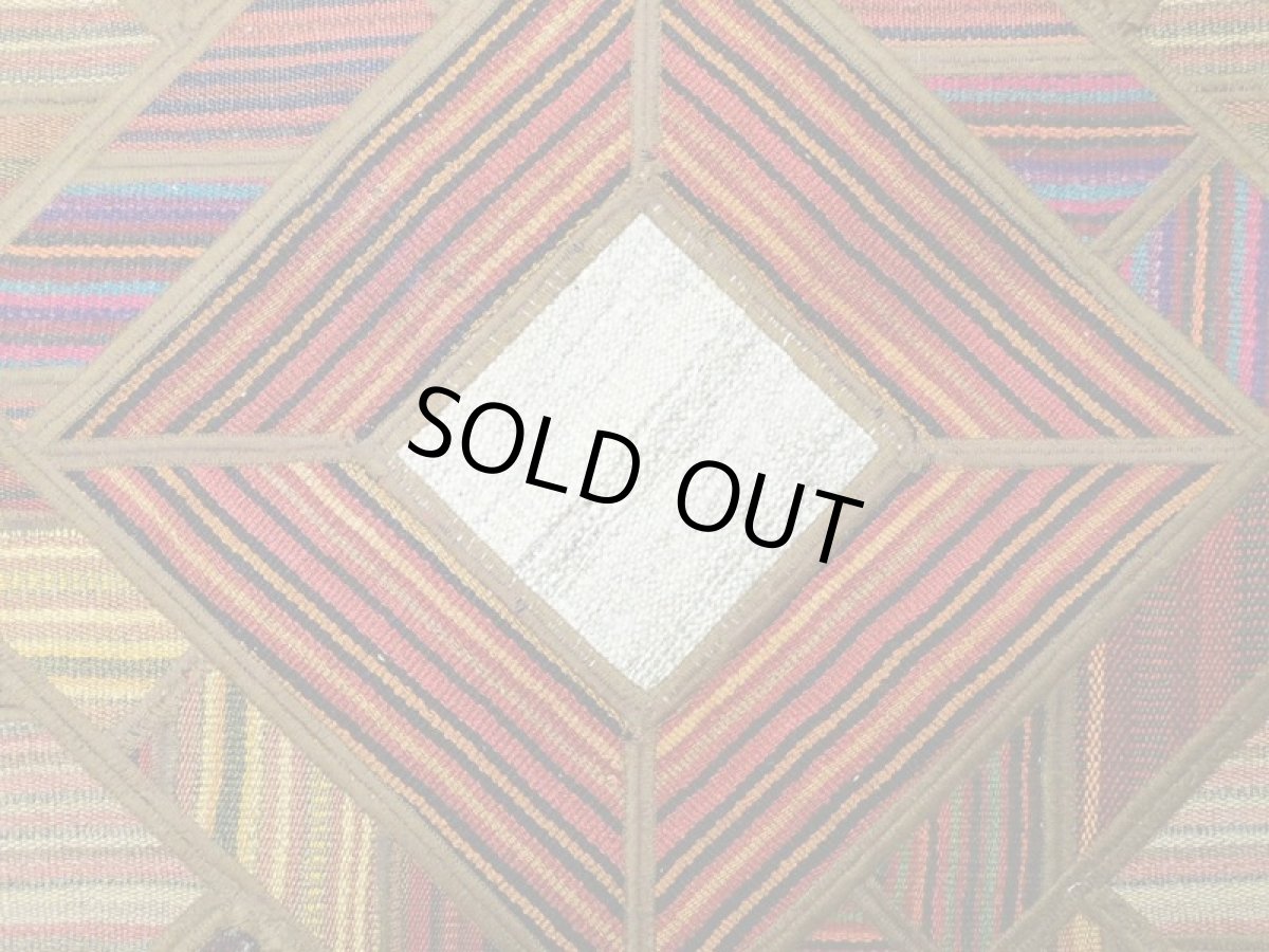 画像8: ペルシャ キリム ジャジム パッチワーク ラグ 1.3m アクセント サイズ 134 x 68 cm 5492 平織り 天然 ウール 絨毯 敷物 マット カーペット 茶 赤 黄 クリーム カラフル マルチカラー 縞 模様 (8)