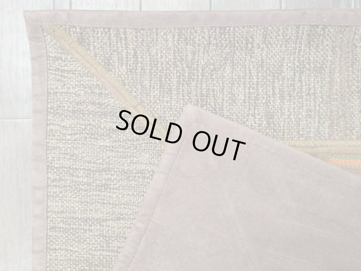 画像9: ペルシャ キリム パッチワーク ラグ 玄関 マット サイズ 92 x 64  cm 1764 平織り 天然 ウール 絨毯 敷物 カーペット 茶 灰 赤 黄 マルチ カラー (9)