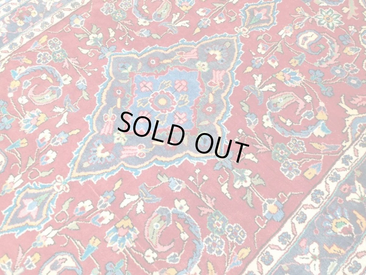 画像7: オールド ペルシャ 絨毯 バクティアリ 1.8m センター ソファ サイズ 180 x 125 cm 23C 手織り トライバル ラグ 天然 ウール 敷物 マット カーペット 赤 青 紺 空色 カラフル 花 柄 メダリオン ヴィンテージ old (7)