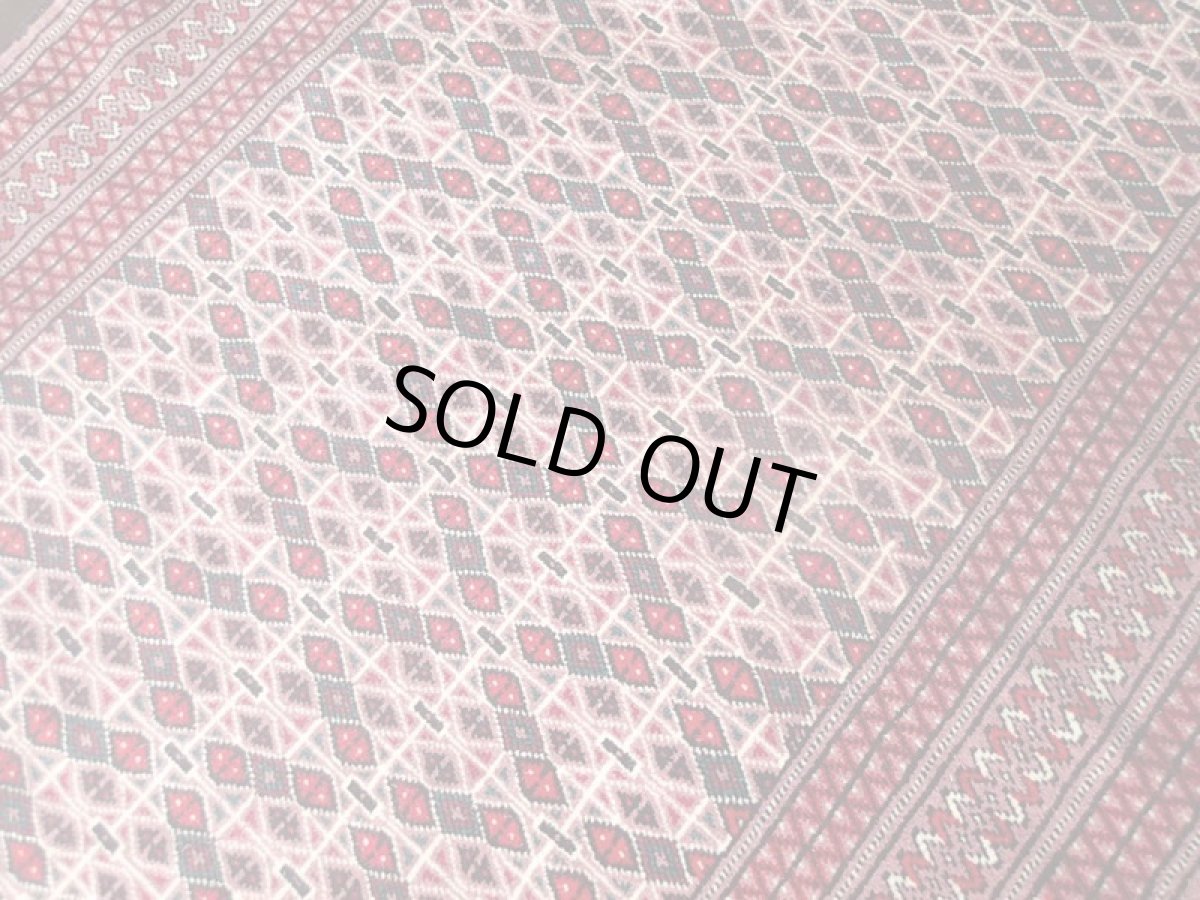 画像7: ペルシャ 絨毯 トルクメン 2m センター ソファ サイズ 200 x 126 cm 181 手織り トライバル ラグ 天然 ウール 敷物 マット カーペット  エンジ 赤 茶 (7)