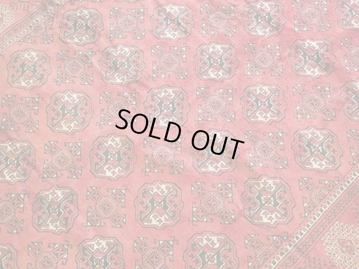 画像8: オールド ペルシャ 絨毯 トルクメン 2.9m リビング ダイニング サイズ 288 x 204 cm 512 手織り トライバル ラグ 天然 ウール 敷物 マット カーペット 赤 ヴィンテージ OLD (8)